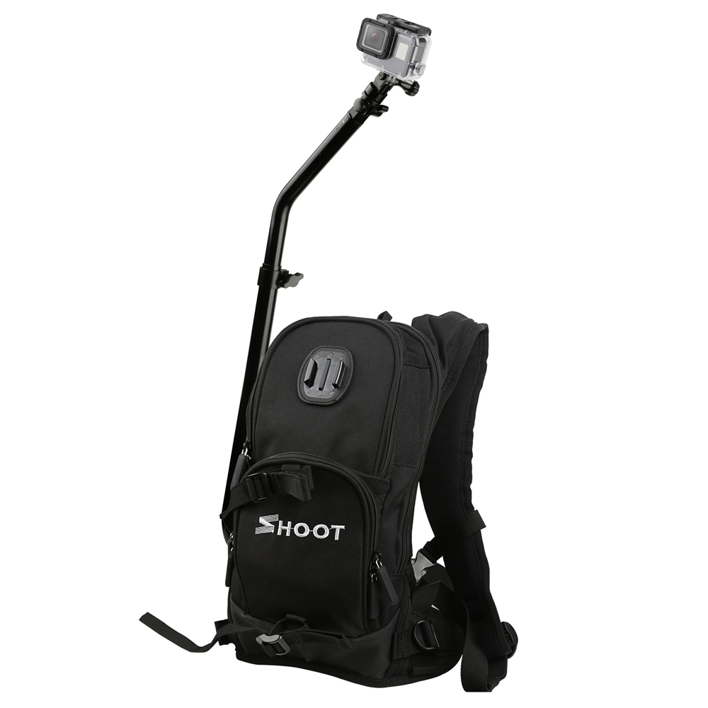 Shoot Rucsac profesional cu suport pentru camere video sport (Negru)