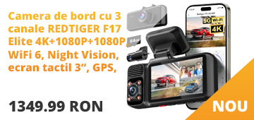 Camera de bord cu 3 canale REDTIGER F17 Elite 4K