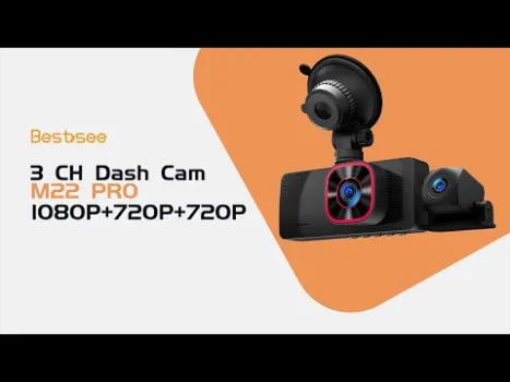 Preview image for the video "Camera auto de bord Bestsee M22 Pro cu 3 canale 1080P, WiFi".