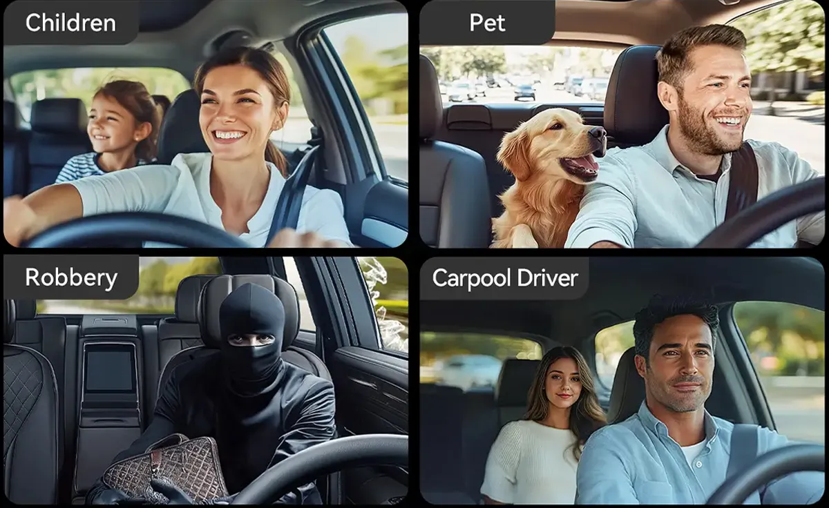 Camera de bord cu 3 canale REDTIGER F17 Elite 4K+1080P+1080P, WiFi 6, Night Vision, ecran tactil 3”, GPS, aplicatie dedicata, G-Sensor si Mod Parcare