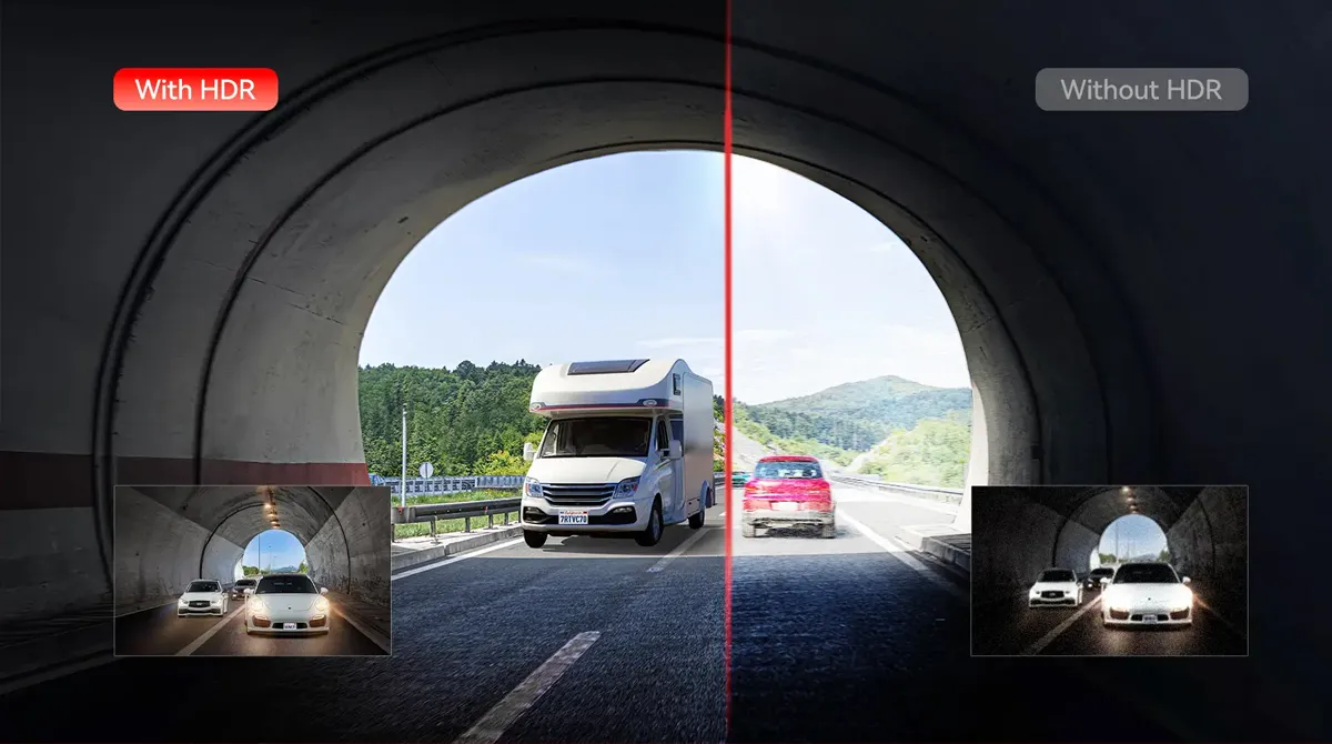 Camera auto de bord cu 2 canale REDTIGER ViewClear 70 4K+2.5K, WiFi, Night Vision, ecran tactil 3”, GPS, aplicatie dedicata, G-sensor si Mod Parcare, card 128GB