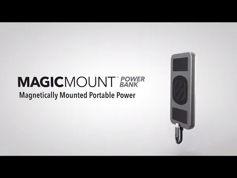 Preview image for the video "MagicMount™ PowerBank - Magnetically Mounted Portable Power for Lightning and Micro USB Devices".