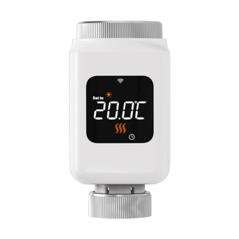 Termostat inteligent TRV pentru calorifere, cu Wi-Fi si ecran LCD, compatibil Tuya