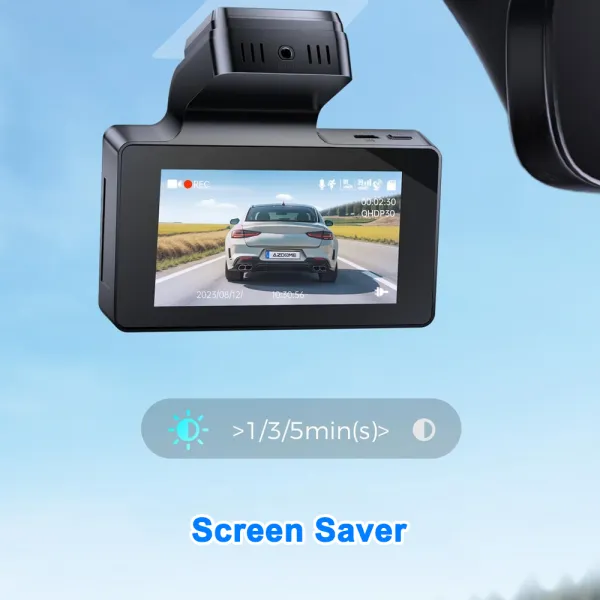 Camera auto de bord AZDOME M63 Lite 4K 2160P, WiFi, WDR Night Vision, 170°, ecran IPS 3&quot;, aplicatie dedicata, G-sensor si monitorizare parcare
