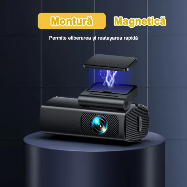 Camera auto de bord EUKI X10 1080P Mini WiFi, Super Night Vision, 170°, aplicatie dedicata, G-sensor si monitorizare parcare