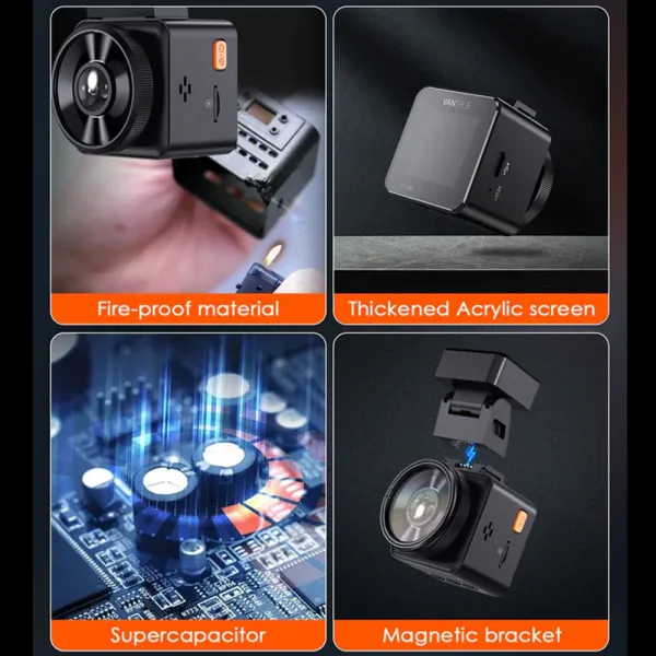 Camera auto de bord Vantrue E1 Lite Mini, WiFi 1080P HDR/30fps, cu control vocal, Night Vision 160°, ecran 1.54&quot;, GPS, G-sensor si monitorizare parcare