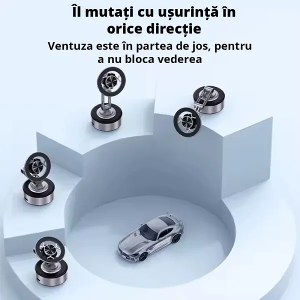 Suport auto telefon universal cu ventuza, vacum cu incarcare USB-C,  rotire 360°, prindere ferma pe parbriz, bord sau ecran