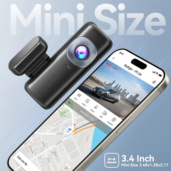 Camera auto de bord REDTIGER F9 Lite 4K, ADAS, WiFi, Night Vision, GPS, aplicatie dedicata, G-senzor si monitorizare parcare