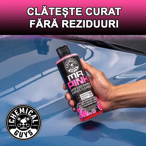 Mr. Pink super suds shampoo - Sampon auto roz cu PH neutru