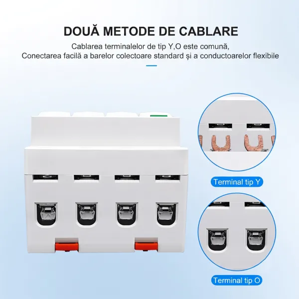 Siguranta inteligenta trifazata cu temporizator si blocare mentenanta, amperaj ajustabil 1 - 63A, WiFi, Sina DIN, compatibila Tuya / Smart Life
