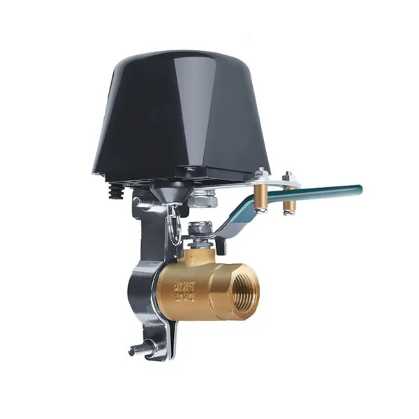 Pachet detector de gaz si electrovalva cu actionare automata WiFi si telecomanda, compatibil Tuya/Smartlife