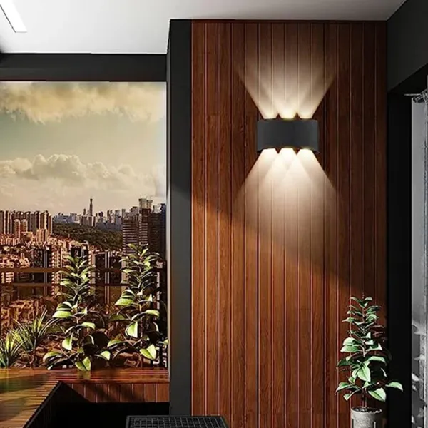 Aplica de perete dimabila LED 8W, Smart WiFi, RGB, 3000K-6500K, impermeabila IP65, 700lm compatibila Tuya/SmartLife