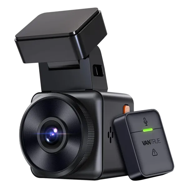 Camera auto de bord Vantrue E1, WiFi 2.7K 1440P HDR/60fps, telecomanda control vocal,  Night Vision 160°, ecran 1.54&quot;, GPS, G-sensor si monitorizare parcare