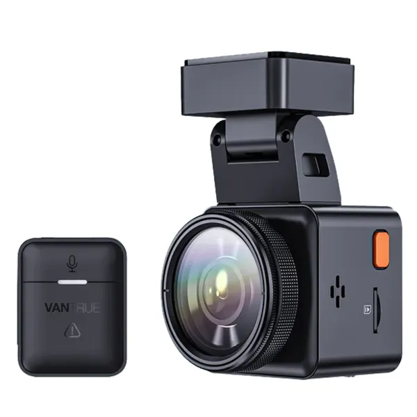 Camera auto de bord Vantrue E1, WiFi 2.7K 1440P HDR/60fps, telecomanda control vocal,  Night Vision 160°, ecran 1.54&quot;, GPS, G-sensor si monitorizare parcare