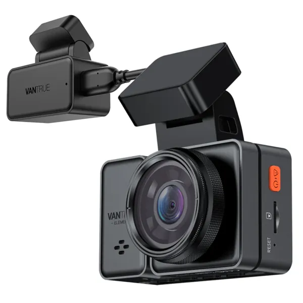 Camera auto duala Vantrue E2 fata-spate, WiFi 1944P/1440P WDR, telecomanda control vocal, Night Vision 320°, ecran 2.45&quot;, GPS, G-sensor si monitorizare parcare