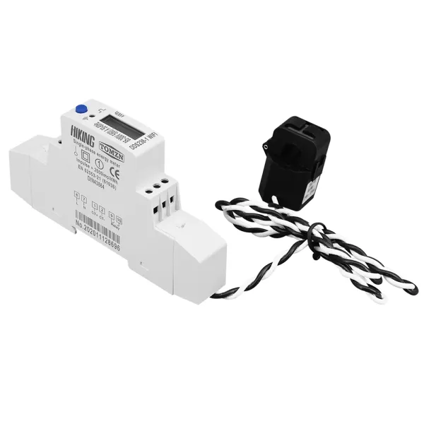 Contor monofazat inteligent de 60A, 1P 18mm WiFi, cu functie de timer, 110V - 220V