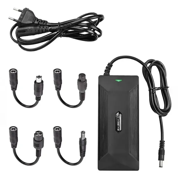 Incarcator baterii Li-ion 42V/2A universal, cu mufe de incarcare DC2.5, DC2.1, aviation 3 pin mama, aviation 3 pin mama