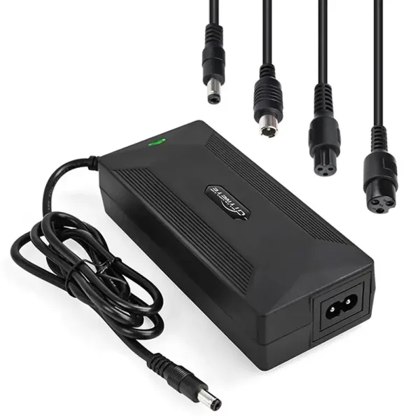 Incarcator baterii Li-ion 42V/2A universal, cu mufe de incarcare DC2.5, DC2.1, aviation 3 pin mama, aviation 3 pin mama