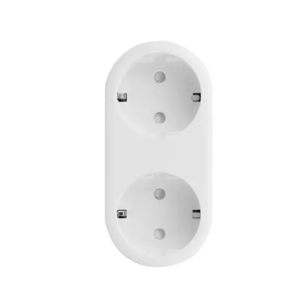 Priza inteligenta smart WiFi cu 2 intrari, monitorizare consum de energie, 16A 220V, compatibila cu Tuya / SmartLife, Alexa si Google Assistant