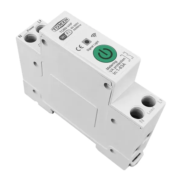 Siguranta inteligenta monofazata cu contor si monitorizare curent 63A, WiFi, compatibila Tuya / Smart Life