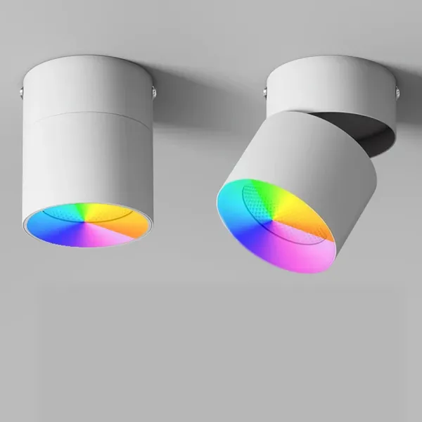 Spot de tavan pliabil si dimabil LED 12W, Smart WiFi, RGB, 3000K-6500K, IP44, 960lm, compatibil Tuya/SmartLife