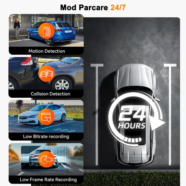 Camera auto duala Vantrue Nexus 2X fata-spate 2.7K + 1080P, WiFi 5GHz, 165o + 158o, ecran 2”, GPS, G-Sensor si monitorizare parcare