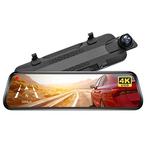 Camera auto tip oglinda fata-spate Wolfbox G930 4K, WiFi Night Vision, 170o, ecran tactil 10”, GPS, G-Senzor, monitorizare parcare