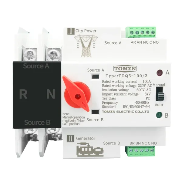 Comutator ATS automat transfer retea generator, 230V 63A