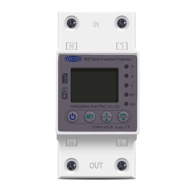 Contor monofazat inteligent WiFi 63A, 110V 220V 50/60Hz, cu functie de protectie impotriva pierderii curentului