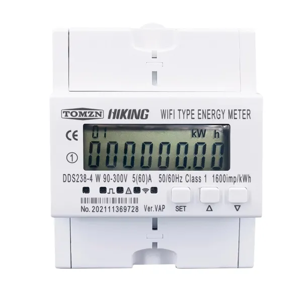 Sistem 2 in 1 - contor monofazat si siguranta SMART WiFi 60A, 90-300V, compatibil Tuya / Smart Life