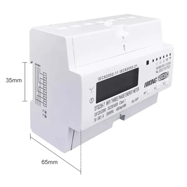 Contor trifazat inteligent IVAP, WiFi pentru monitorizare energie electrica 80A, multifunctional