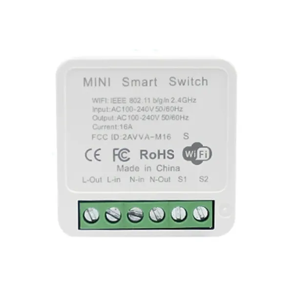 Mini releu inteligent smart WiFi, DIY, compatibil Tuya/SmartLife