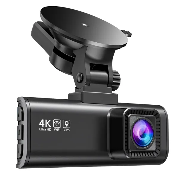 Camera auto de bord fata-spate REDTIGER F7NP 4K+FHD, WiFi, Night Vision, 170°, ecran IPS 3.18&quot;, GPS, aplicatie dedicata, G-sensor si monitorizare parcare