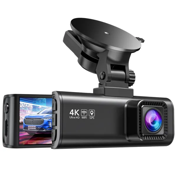 Camera auto de bord fata-spate REDTIGER F7NP 4K+FHD, WiFi, Night Vision, 170°, ecran IPS 3.18&quot;, GPS, aplicatie dedicata, G-sensor si monitorizare parcare