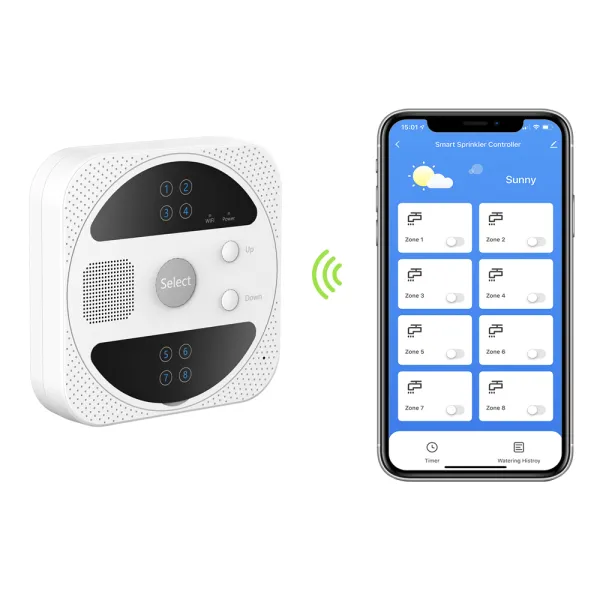 Sistem automatizare irigatii SMART Wifi 8 zone, compatibil Tuya / Smartlife