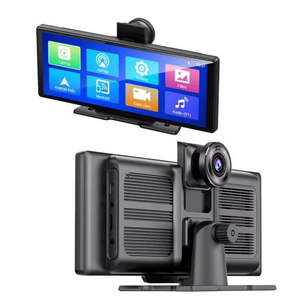 Sistem multimedia pentru masina, de 10.26 inchi, Bluetooth, FM, camere video fata-spate, Wireless Apple Carplay si Android Auto incorporate