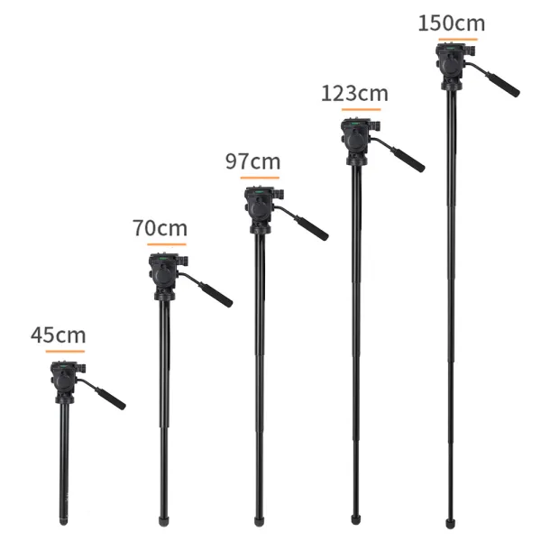 Trepied profesional 56 - 165 cm din aluminiu cu cap 3-Way si monopied cu suport telefon