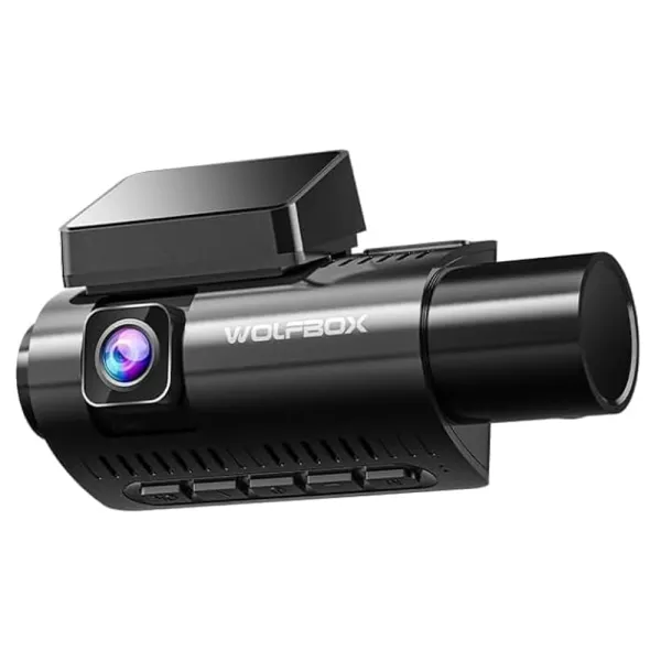 Camera auto de bord Wolfbox i07 4K+1080P, WiFi, Super IR Night Vision, 150°, ecran 3&quot;, GPS, aplicatie dedicata, G-sensor si monitorizare parcare