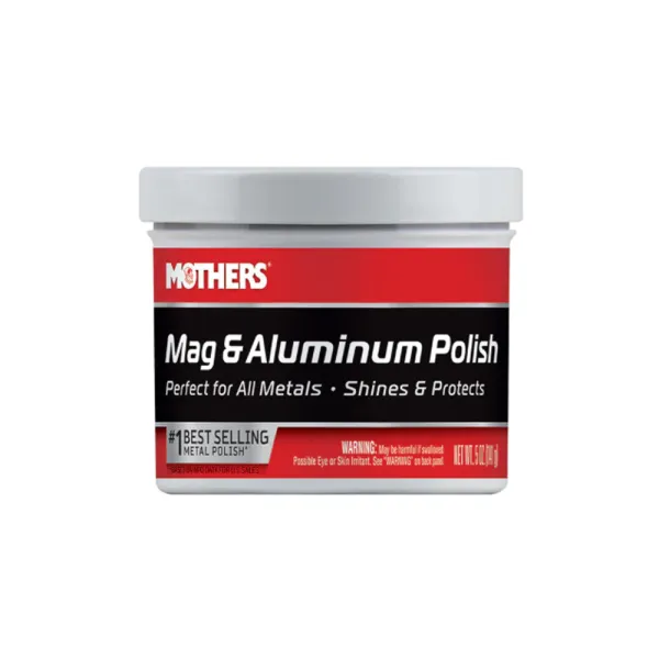 Mothers Mag &amp; Aluminum Polish - Pasta polish profesională pentru jante din aluminiu si accesorii metalice, 141gr