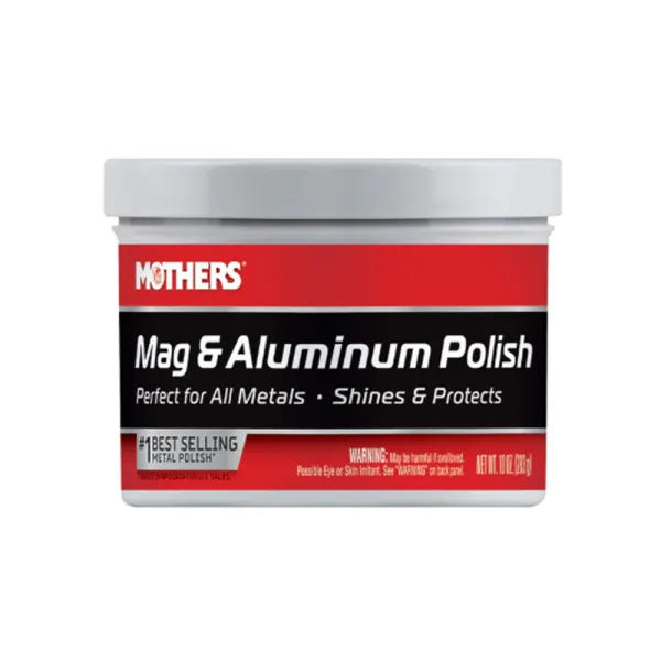 Mothers Mag &amp; Aluminum Polish - Pasta polish profesională pentru jante din aluminiu si accesorii metalice, 283gr