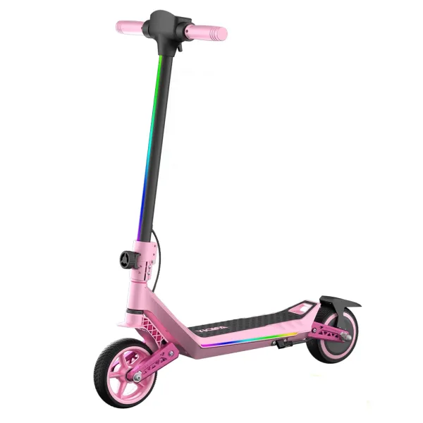 Trotineta Electrica Copii RYDE U8, 3 Viteze (8/12/16 km/h), Suspensie Dubla Fata/Spate, Motor 130W, Autonomie 10 km, Pliabila, 6–12 ani