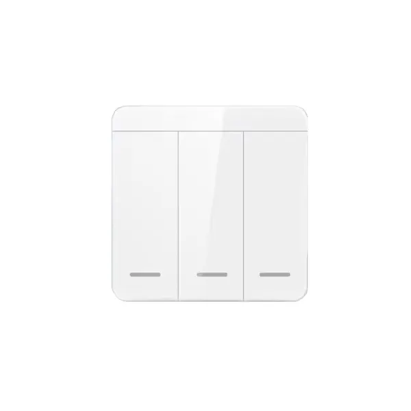 Intrerupator de perete fara fir RF 433MHz – 3 Canale, compatibil Tuya/Smart Life/Alexa/Google Home