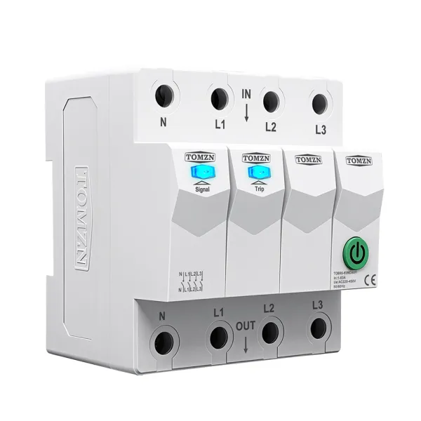 Siguranta inteligenta trifazata cu temporizator si blocare mentenanta, amperaj ajustabil 1 - 63A, WiFi, Sina DIN, compatibila Tuya / Smart Life