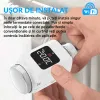 Termostat inteligent TRV pentru calorifere, cu Wi-Fi si ecran LCD, compatibil Tuya