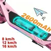 Trotineta Electrica Copii RYDE U8, 3 Viteze (8/12/16 km/h), Suspensie Dubla Fata/Spate, Motor 130W, Autonomie 10 km, Pliabila, Roz, 6–12 ani