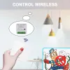 Intrerupator de perete fara fir RF 433MHz – 2 Canale, compatibil Tuya/Smart Life/Alexa/Google Home