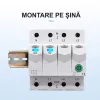 Siguranta inteligenta trifazata cu temporizator si blocare mentenanta, amperaj ajustabil 1 - 63A, WiFi, Sina DIN, compatibila Tuya / Smart Life
