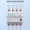 Siguranta inteligenta trifazata cu temporizator si blocare mentenanta, amperaj ajustabil 1 - 63A, WiFi, Sina DIN, compatibila Tuya / Smart Life