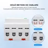 Siguranta inteligenta trifazata cu temporizator si blocare mentenanta, amperaj ajustabil 1 - 63A, WiFi, Sina DIN, compatibila Tuya / Smart Life