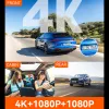 Camera auto tripla Vantrue N4 Pro fata-spate-interior, WiFi 5GHz 4K + 1080P + 1080P HDR, control vocal, Night Vision, ecran 2.45&amp;quot;, GPS, G-sensor si monitorizare parcare